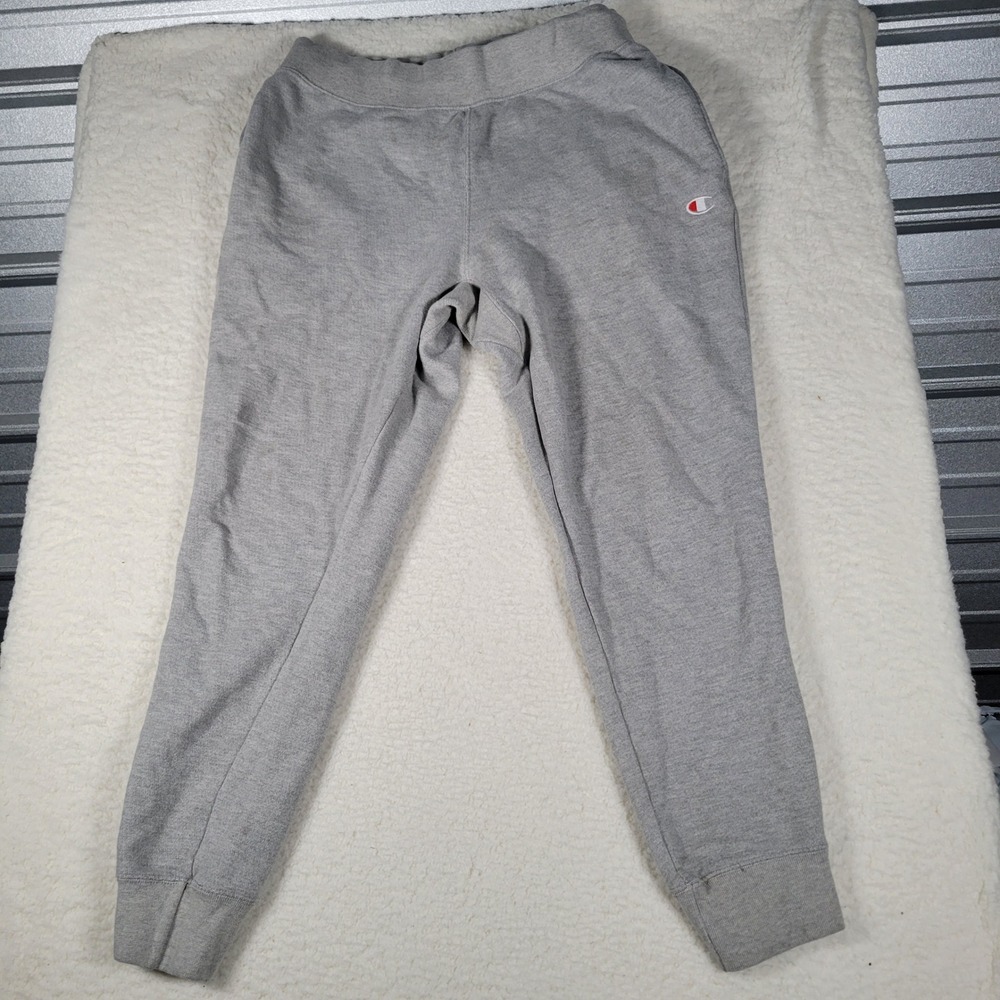 Champion Reverse Weave Joggers Mens XL Gray GF01T Tapered Fleece Sweatpants - Picture 2 of 13